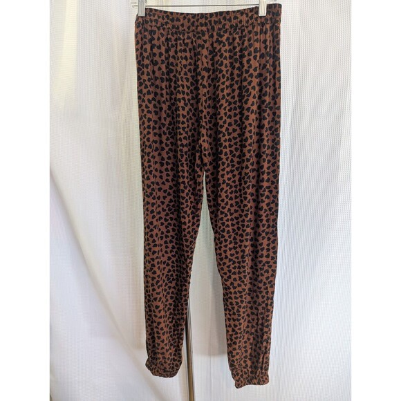 P.J. Salvage Cheetah Jogger Pants Rayon Elastic Waist Drawstring Animal (E12) - Picture 4 of 7